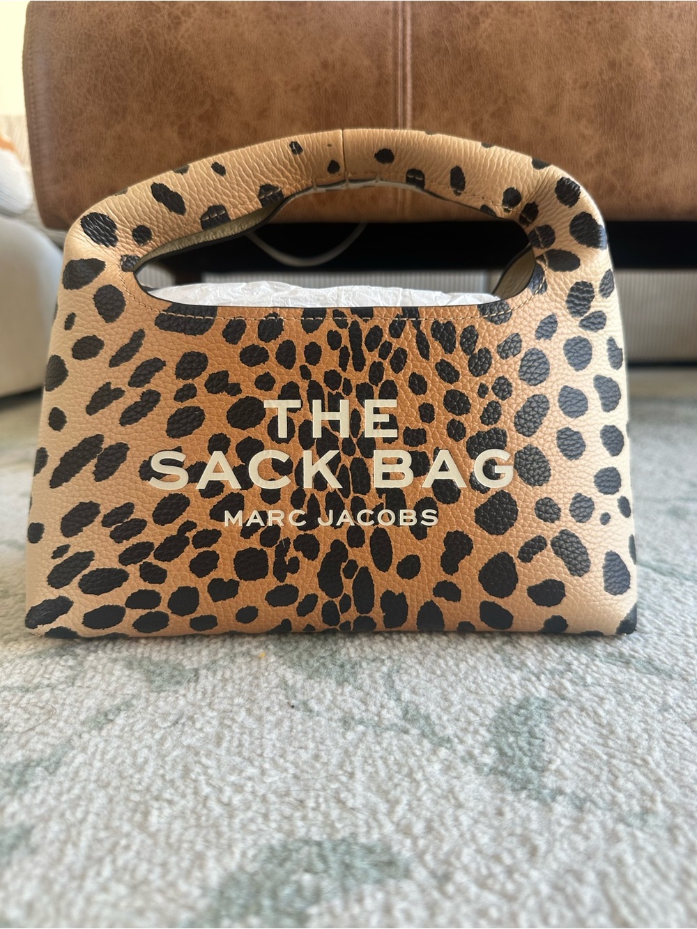 Marc Jacobs Mini The Sack Bag Animal Print Leather